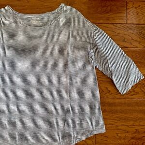 Chico’s Striped Navy and White Women's Top